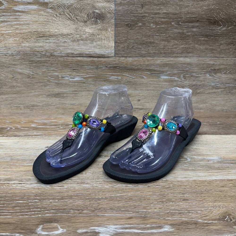 Grandco Gem Accent Flip Flops Women's Size 8